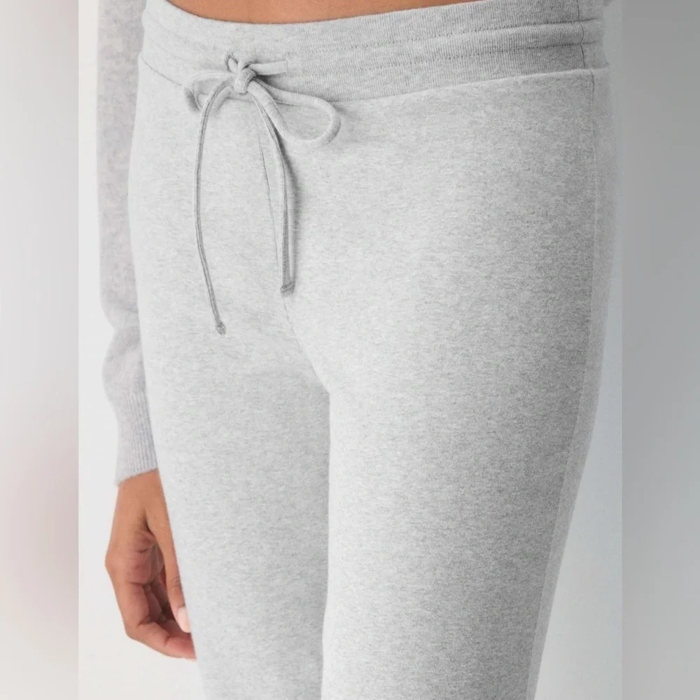 🆕 NWT Sunday Best Wildflower Light Gray Knit Flare Drawstring Pants - Picture 3 of 10